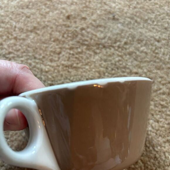 Jackson China Brown Cup With T In Red Diamond - Picture 9 of 9